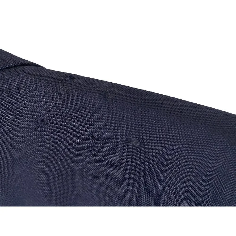 Vintage Men's Burberrys' Sport Coat Navy‎ Single Breasted Silver Logo Buttons
